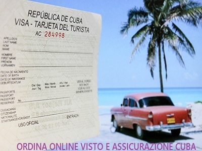 Assicurazione viaggi e Visto cuba in aeroporto a venezia ordina online?