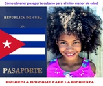 Come fare passaporto cubano per figlio minore residente Cuba