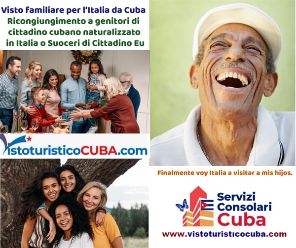 Ambasciata italiana Avana visa familiare per genitori cubani 