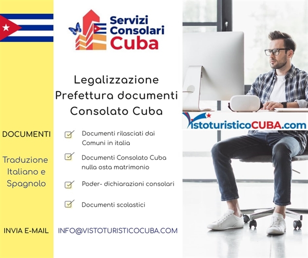 Legalizzazione Prefettura documenti consolato Cuba in Italia