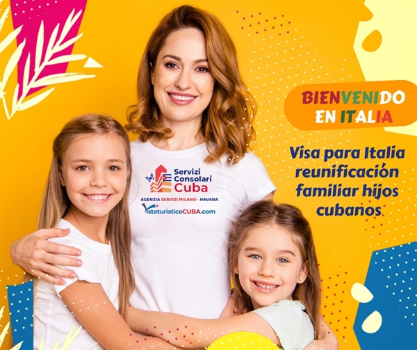 Visa para Italia reunificación familiar hijos cubanos
