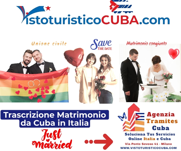 Ambasciata Italiana Cuba trascrizione matrimonio cubano
