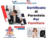 Certificato di Parentela familiare Consolato Cubano