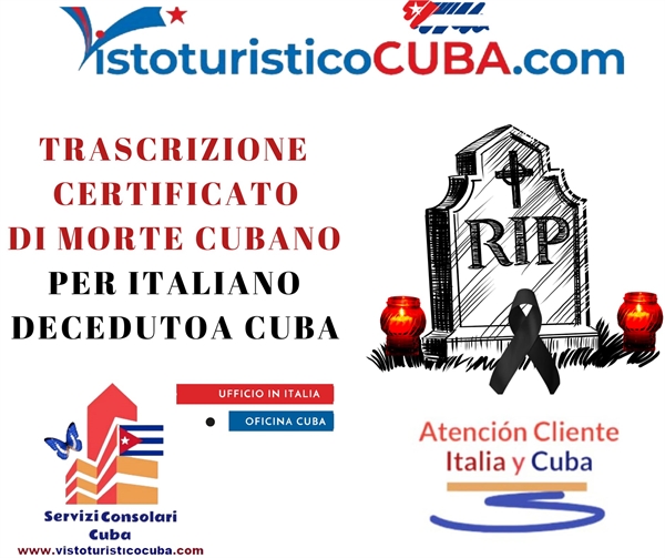 Trascrizione di Morte Italiano deceduto a Cuba