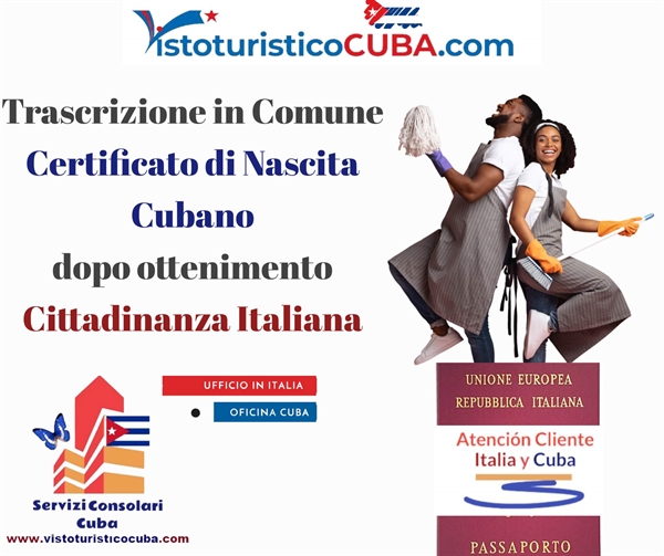 Trascrizione nascita cubana dopo cittadinanza italiana 