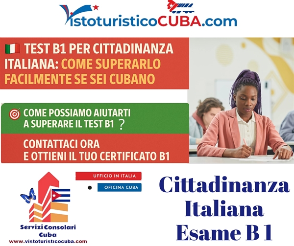 Come fare il Test B1 per Cittadinanza Italiana Cubani