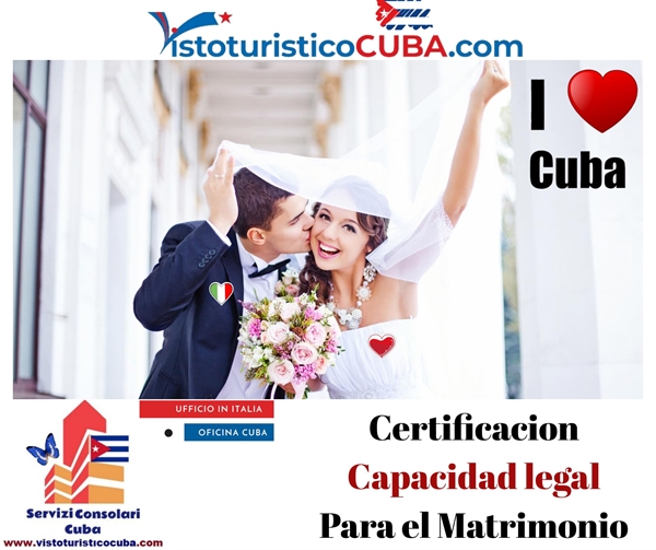 Certificación cubana de Capacidad legal para el Matrimonio
