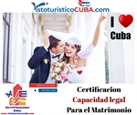 Certificación cubana de Capacidad legal para el Matrimonio
