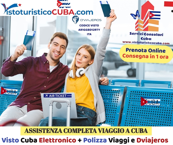 Visto Cuba 2026  Tutto Online: Polizza Viaggio e DViajeros