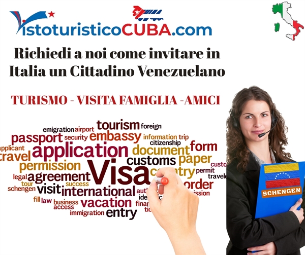 Visto turistico per venire in Italia dal Venezuela