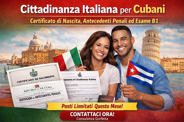 Cittadinanza italiana per cittadini cubani 