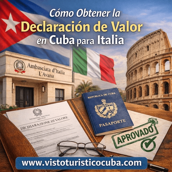 Cómo obtener la declaración de valor embajada italiana Cuba