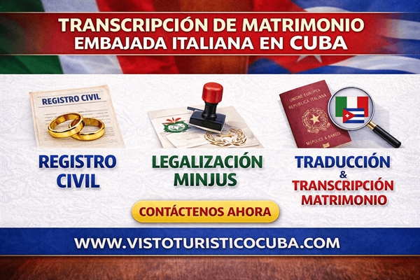 Transcripción matrimonio cubano en embajada italiana Cuba 