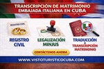 Transcripción matrimonio cubano en embajada italiana Cuba 