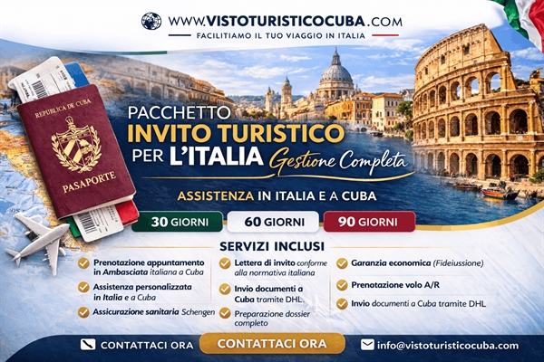 Requisitos para viajar como turista a Italia desde Cuba 