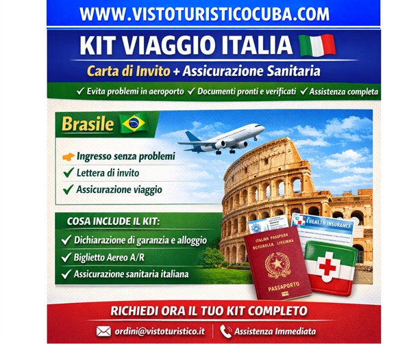 Carta di Invito per Brasiliani e assicurazione Schengen