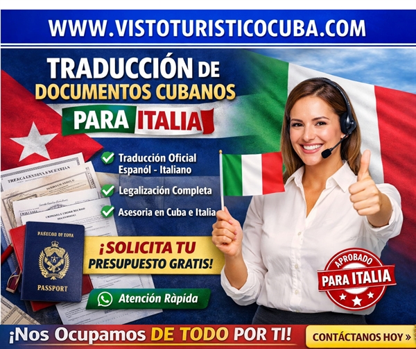 Traducciones de documentos cubanos en Cuba