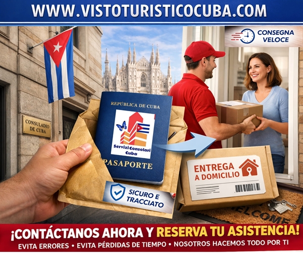 Servicio de envio pasaporte desde consolato cubano