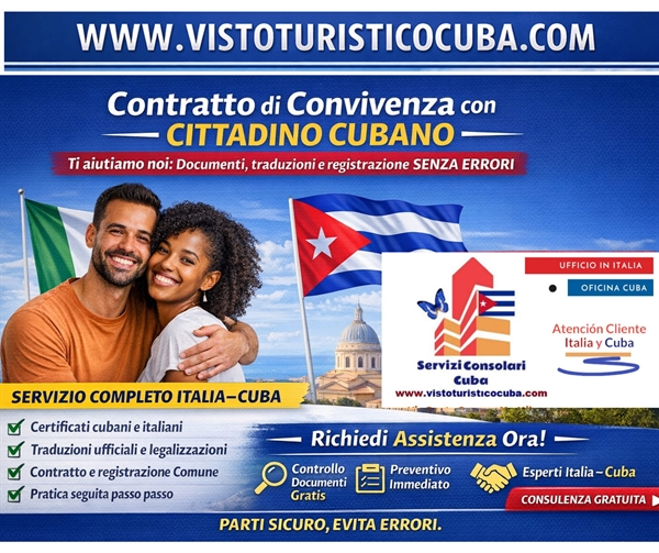 Come fare contratto di convivenza con cittadino cubano