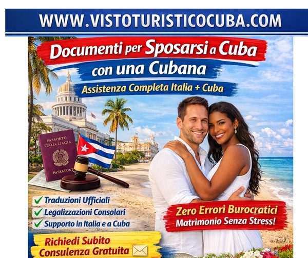 Documenti per matrimonio a Cuba: costi e assistenza ai coniugi Italia-Cuba