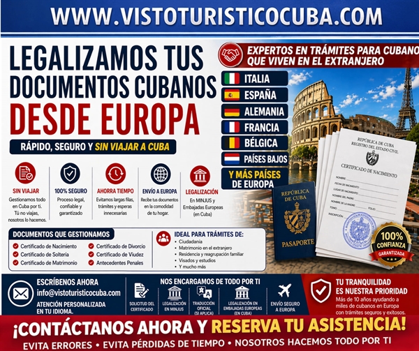 Cómo obtener certificados cubanos con legalizaciones Minjus