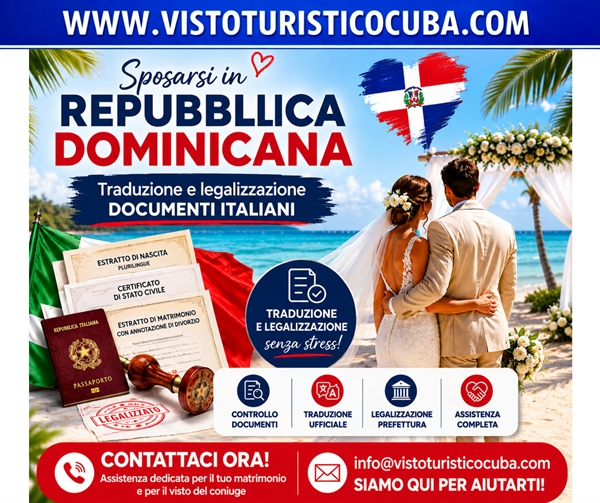 Consolato dominicano traduzione documenti per sposarsi RD