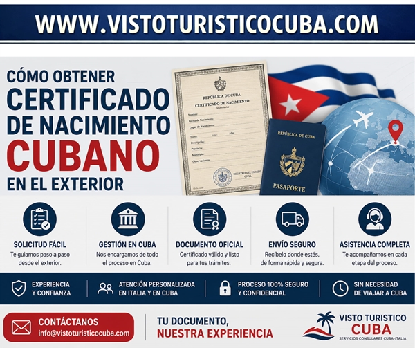 Cómo obtener un Certificado de Nacimiento Cubano Online
