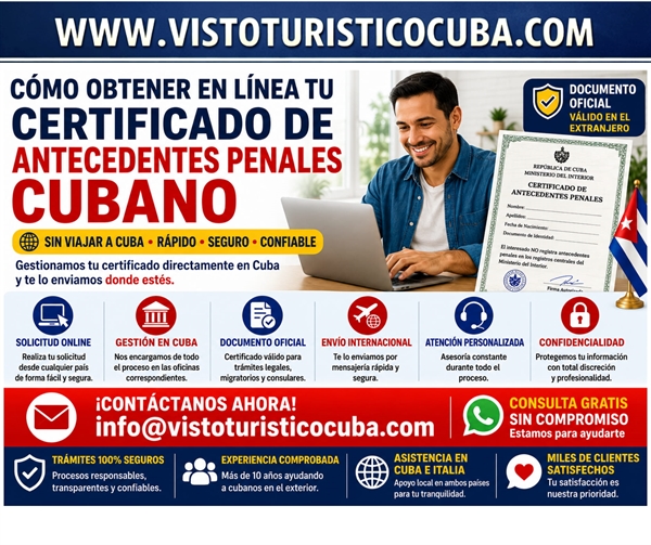 Como solicitar Antecedente Penale cubano desde el exterior