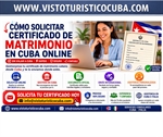 Solicitar certificado de matrimonio en Cuba online