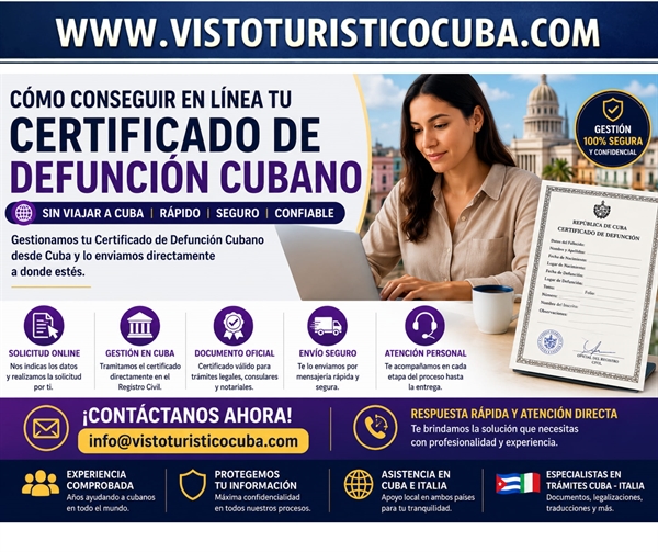 Cómo conseguir en línea un certificado de defunción Cubano