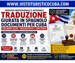 Traduzione Giurata documenti in spagnolo per Cuba 