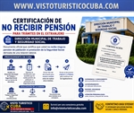 Certificación No Recibir Pensión Cuba y Legalización