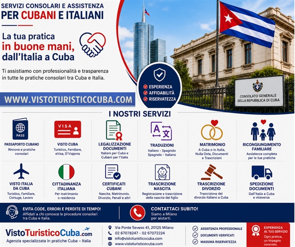 Ambasciata Cuba Milano: Passaporti e Servizi Consolari 