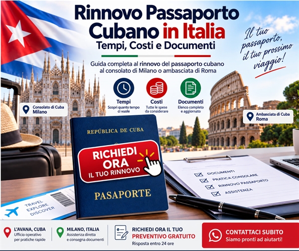 Rinnovo passaporto cubano scaduto: Tempi, Costi e Documenti 