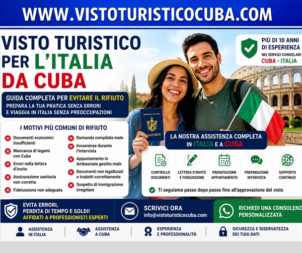 Assicurazione sanitaria visto turistico per ingresso cubana in Italia?
